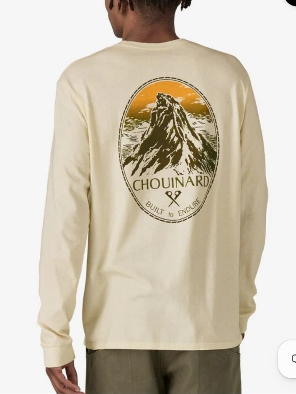 Patagonia Mens Responsibili Tee Long Sleeve Chouinard Crest Size XL NEW